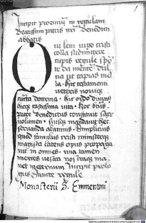 Benedicti regula - BSB Clm 14849