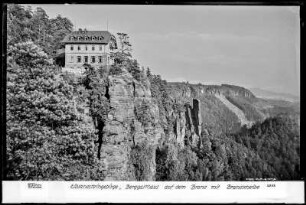 Brand-Gasthaus bei Hohnstein, mit Brandscheibe