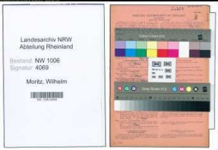 Entnazifizierung Wilhelm Moritz , geb. 09.09.1893 (Architekt)