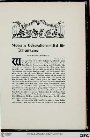 Moderne Dekorationsmittel für Innenräume