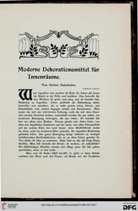 Moderne Dekorationsmittel für Innenräume