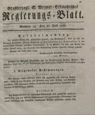 Nr. 14 : 20. Juli 1824