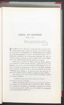 Henri de Regnier - 1864 - 1916