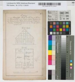 Entwurf zu einem massiven Waldwärter- oder Unterförsterhaus, IIb. Lith. Anst. v. J. Storch in Berlin