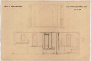 Rosenbauer, Gregor; Kressbronn; Kapelle - Bauaufnahme (Längsschnitt, Querschnitt)