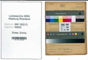 Entnazifizierung Emmy Drees, geb. 29.10.1888 (Schneiderin)