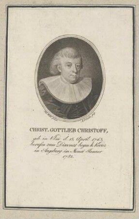 Bildnis des Christ. Gottlieb Christoff