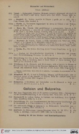 Galizien und Bukowina (Nr. 1522 - 1553)