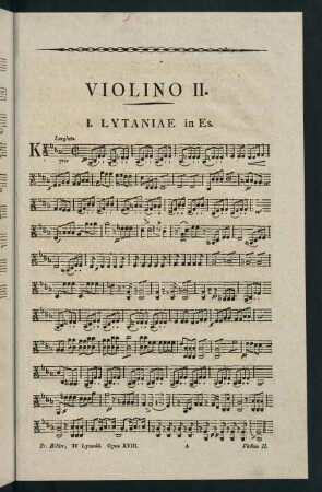 1-20, Violino II. I. Lytaniae in Es. - IV. Lytaniae Lauretanae