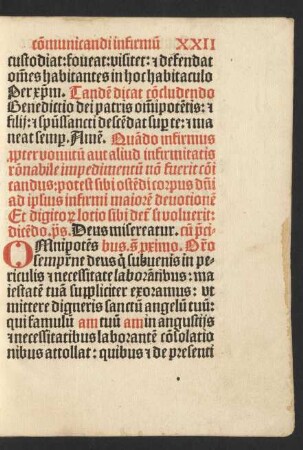 Quando infirmus propter vomitum aut aliud infirmitatis rationabile impedimentum non fuerit communicandus ...