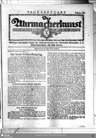 Tagesausgabe, 28. Juni 1922