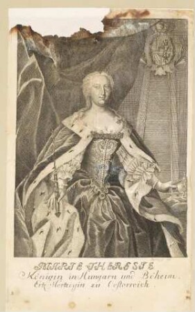 Bildnis von Maria Theresia (1717-1780) Kaiserin des Heiligen Römischen Reiches deutscher Nation