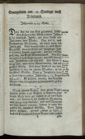 Evangelium am 21. Sontage nach Trinitatis.