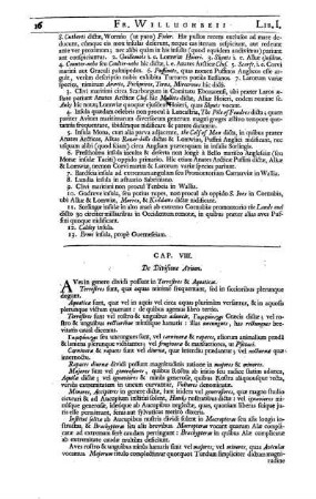 Cap. VIII. De Divisione Avium.