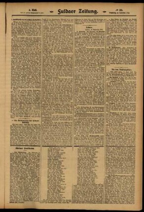 Zweite Ausgabe vom Donnerstag, den 18. September 1913.