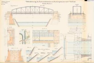 Dortmund-Ems-Kanal Brücke Recklinghausen-Waltrop: Lageplan 1:2500, Ansicht, Grundriss, Schnitte 1:200, 1:100