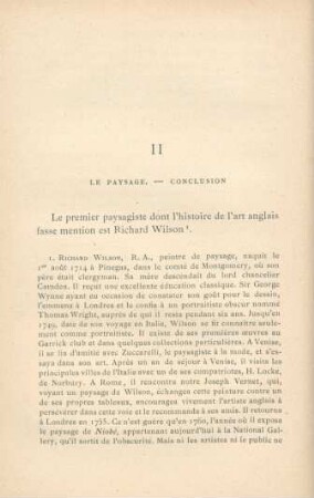 II. Le paysage. - Conclusion