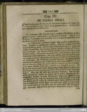 Cap. IV. De Caussa Finali