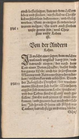 Von der Andern Lehre.