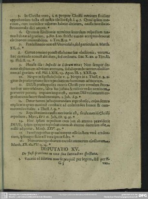 Disputatio XV. De Iustificatione in tota sua latitudine spectata