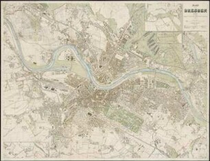 Stadtplan von Dresden, 1:10 000, Lithographie, 1914 : Plan von Dresden / bearb. vom Vermessungsamte der Stadt Dresden. Wolf. - 28. Aufl.. - 1:10 000. - Leipzig ; Berlin : Giesecke & Devrient , 1914. - 1 Kt. : mehrfarb. ; 121 x 92 cm, gefaltet