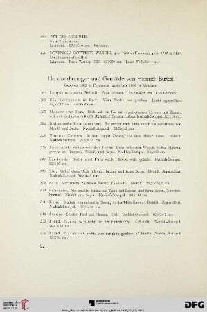 Handzeichungen und Gemälde von Heinrich Bürkel (Nr. 301-321)