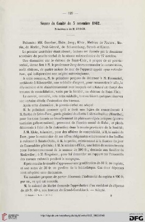 Séance du Comité du 3 novembre 1862