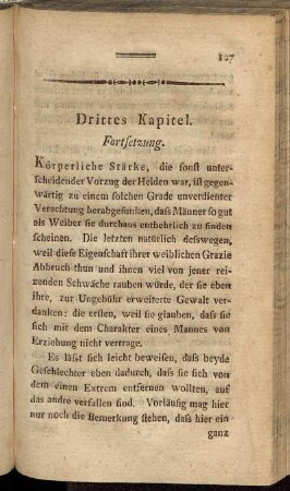 Drittes Kapitel. Fortsetzung.