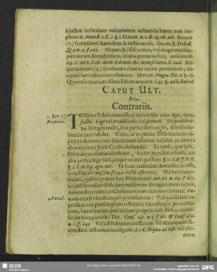 Caput Ult. De Contrariis
