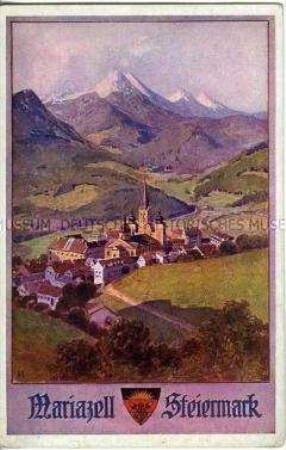Wallfahrtsort Mariazell, Postkarte des Deutschen Schulvereins Nr.552