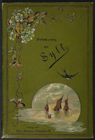 Erinnerung an Sylt. Leporello mit Landschafts- und Architekturaufnahmen. Leineneinband, beschichtet und bedruckt; 8 x 12 x 1,6 cm (1892; Verlag Max Braune). Dresden: SLUB/DF 2006.A.435