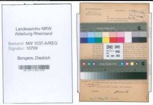 Entnazifizierung Diedrich Bongers , geb. 26.08.1897 (Kriminalbeamter)