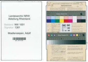 Entnazifizierung Adolf Moellensiepen, geb. 19.10.1907 ()
