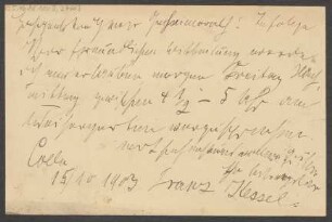 Brief an Ludwig Strecker  an B. Schott's Söhne : 15.10.1903