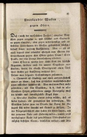 Unerlaubte Waffen gegen Obere. - Potestas patria.