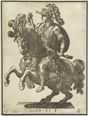 Caligula (Blatt 4, aus der Serie der Reiterbildnisse der ersten zwölf römischen Kaiser)