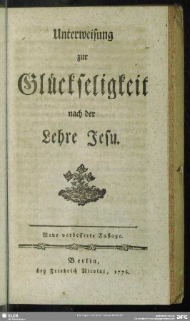 Unterweisung zur Glückseligkeit nach der Lehre Jesu