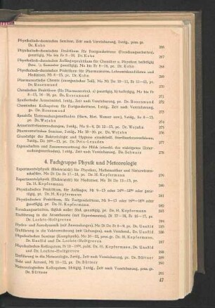 4. Fachgruppe Physik und Meteorologie