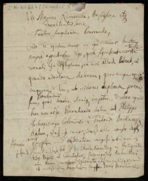 Brief von Christian Schlegel an Friedrich Lucae