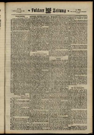 Zweite Ausgabe vom Samstag, den 13. April 1912.
