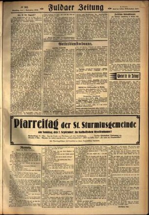 Zweite Ausgabe vom Samstag, den 01. September 1928.