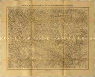 Topographische Karte der Gegend westlich von Châteaudun im Département Eure-et-Loir als südwestlicher Schauplatz des Deutsch-Französischen Krieges
