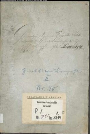 Zivilstandsregister der Mairie Lienen (Aufgebote 1814). (Gemeinde: Lienen, Kreis Tecklenburg)