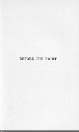 I. Before the fight