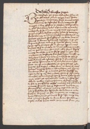 De sancto Silvestro