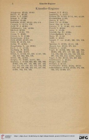 Künstler-Register
