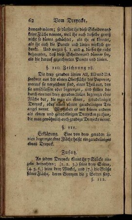 §. 110. [Vom Dreyecke] - §. 260. [Ausziehung der Quadrat-Wurzel]