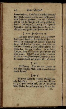 §. 110. [Vom Dreyecke] - §. 260. [Ausziehung der Quadrat-Wurzel]