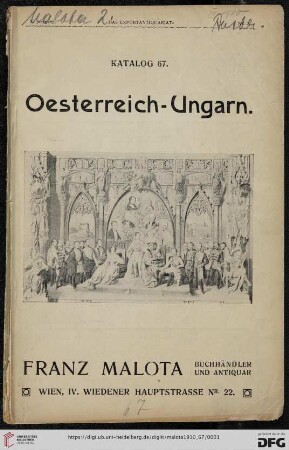 Nr. 67: Antiquariats-Katalog: Oestereich-Ungarn