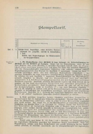 Stempeltarif.